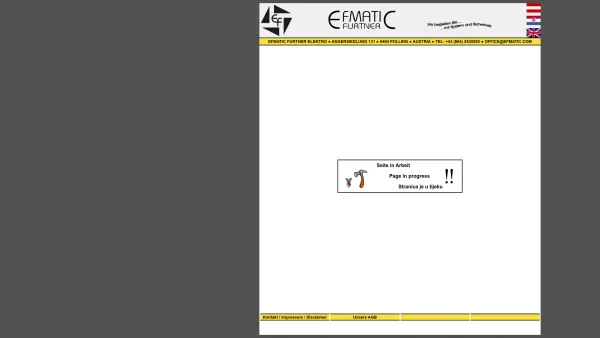 Website Screenshot: EFMATIC FURTNER GmbH - Efmatic Furtner Elektro - Michael Furtner, LED Leuchtmittel und LED Lichttechnik, Pumpen - und Dosiersysteme, Kontrollsysteme und Elektroservice - Date: 2023-06-22 15:00:20