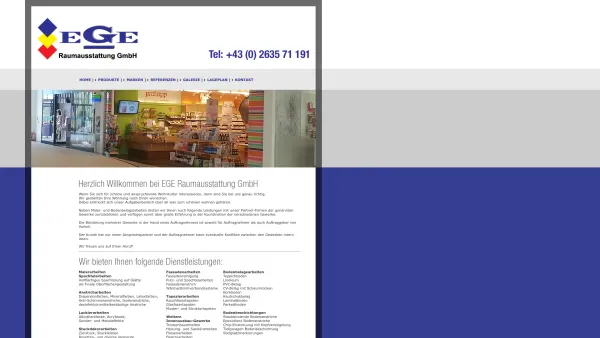 Website Screenshot: EGE Raumausstattung Gesellschaft.m.b.H - EGE Raumausstattung GmbH - Date: 2023-06-14 10:37:13