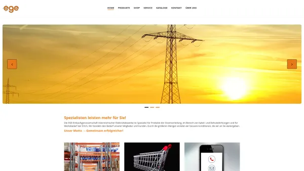 Website Screenshot: ege - Home - EGE - Einkaufsgenossenschaft österreichischer Elektrizitätswerke reg.GenmbH - Date: 2023-06-22 15:00:20