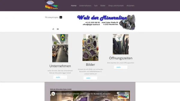 Website Screenshot: Welt der Mineralien Egger 1a Himalaja Salz Gesundheit aus dem Essen - Mineralien in Neunkirchen - Welt der Mineralien Egger GmbH - Date: 2023-06-22 15:00:20