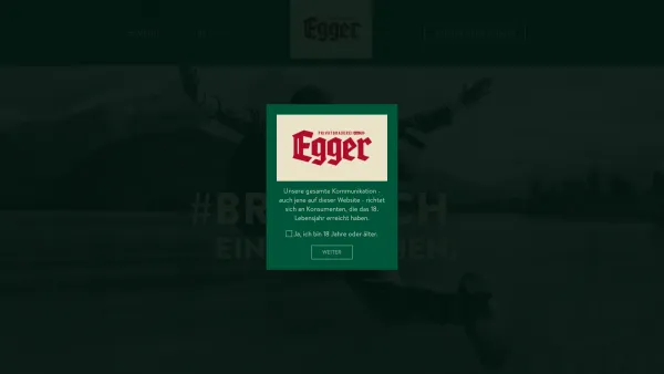 Website Screenshot: Privatbrauerei EGGER - Egger - Meine Privatbrauerei - Date: 2023-06-14 10:39:34