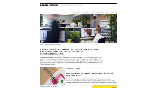 Website Screenshot: bei EGGER LERCH - EGGER & LERCH | Corporate Publishing Agentur - Date: 2023-06-22 15:00:20