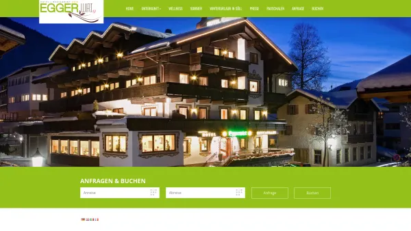 Website Screenshot: HOTEL EGGERWIRT - Hotel Eggerwirt - Willkommen im Hotel Eggerwirt in Söll! - Date: 2023-06-22 15:00:20