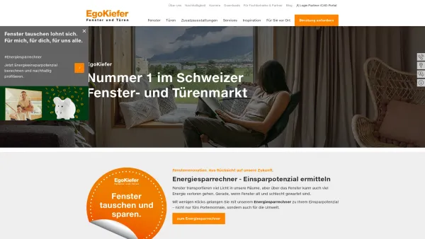 Website Screenshot: Alfred EgoKiefer AG - EgoKiefer - Die Nr. 1 für Fenster und Türen - EgoKiefer AG - Date: 2023-06-22 15:00:20