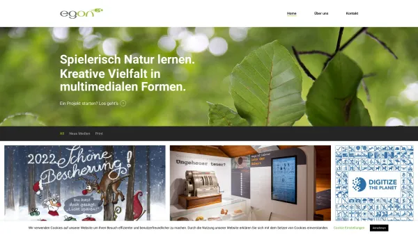 Website Screenshot: egon.cx interakive medien und design - egon.cx – interactive media – Spielerisch Natur lernen. Kreative Vielfalt in multimedialen Formen. - Date: 2023-06-15 16:02:34