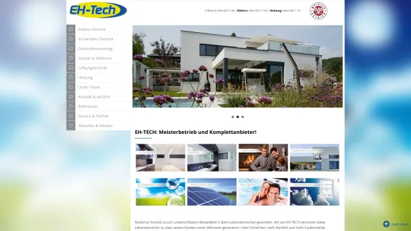 Website Screenshot: eh-tech.at - EH-Tech Installations GmbH - Meisterbetrieb und Komplettanbieter für Elektro, Heizung & Wellness - Date: 2023-06-22 15:00:20
