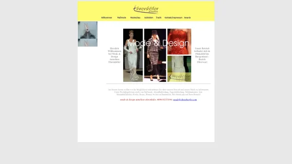 Website Screenshot: Mode Design Anneliese Ehrenhöfer Pinkafeld Burgenland) - Mode & Design - Anneliese Ehrenhöfer, Pinkafeld (Burgenland) - Date: 2023-06-22 15:00:20