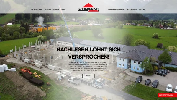 Website Screenshot: Ehrenreich Ing. L.u.E. Krist BaugesmbH - Willkommen bei Ehrenreich - Date: 2023-06-14 10:39:34