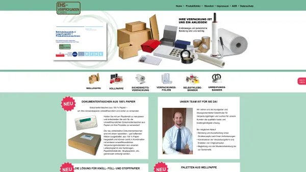 Website Screenshot: EHS Verpackungen GmbH - EHS Verpackungen – wertvolle Inhalte - hochwertige Verpackung - Date: 2023-06-22 15:00:20
