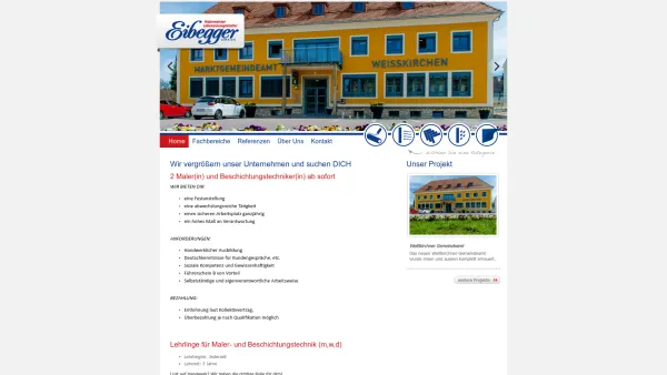 Website Screenshot: Eibegger GmbH & Co KG - Malermeister Eibegger | Maler & Lebensraumgestalter in Weißkirchen, Judenburg, Knittelfeld, Murtal, Aichfeld, Steiermark | | Startseite - Date: 2023-06-15 16:02:34