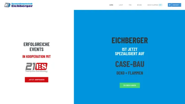 Website Screenshot: VERANSTALTUNGSTECHNIK EICHBERGER - Veranstaltungstechnik Eichberger für Wien & NÖ - Date: 2023-06-23 11:59:50