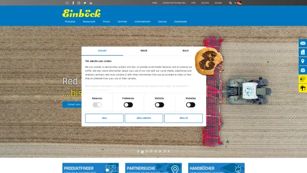 Website Screenshot: Einböck GmbH & CoKG - EINBOECK - Bodenbearbeitungsgeräte für ökologische und konventionelle Landwirtschaft - Date: 2023-06-22 15:13:18