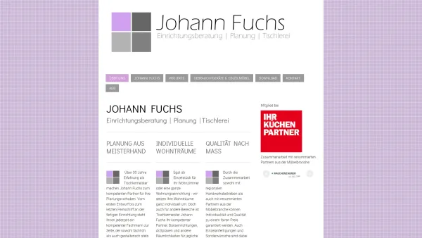 Website Screenshot: Johann Fuchs Einrichtungsberatung, Tischlerei - Johann Fuchs - Einrichtungsberatung Fuchs - Date: 2023-06-22 15:13:18