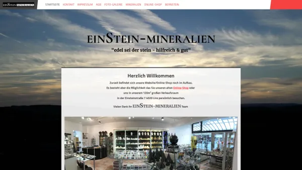 Website Screenshot: Einstein Mineralien e.U. - EinStein-Mineralien - Startseite - Date: 2023-06-14 10:47:27