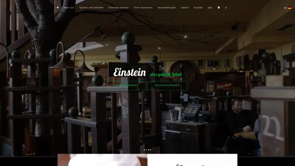 Website Screenshot: Josef GROSS Cafe EINSTEIN - Einstein – Das geniale Lokal - Date: 2023-06-22 15:13:18