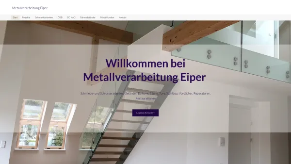 Website Screenshot: MV Eiper GmbH - Schlosserei | Metallverarbeitung Horst Eiper | Österreich - Date: 2023-06-15 16:02:34