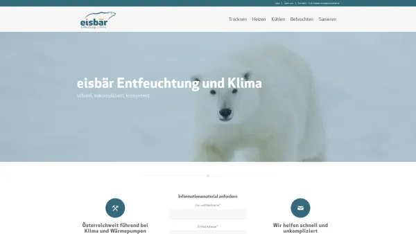 Website Screenshot: eisbär Entfeuchtung & Klima GmbH - eisbär Entfeuchtung und Klima - schnell, unkompliziert, kompetent - Date: 2023-06-15 16:02:34