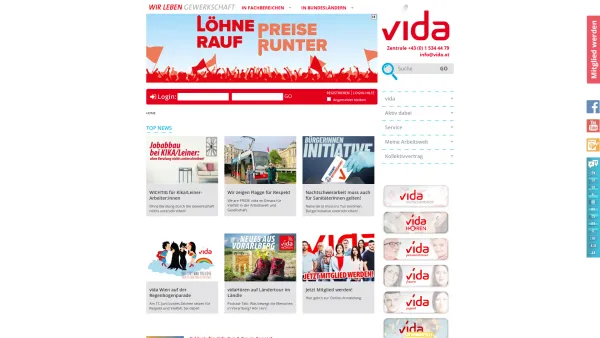 Website Screenshot: Gewekschaft vida - vida - Home - Date: 2023-06-14 10:39:34