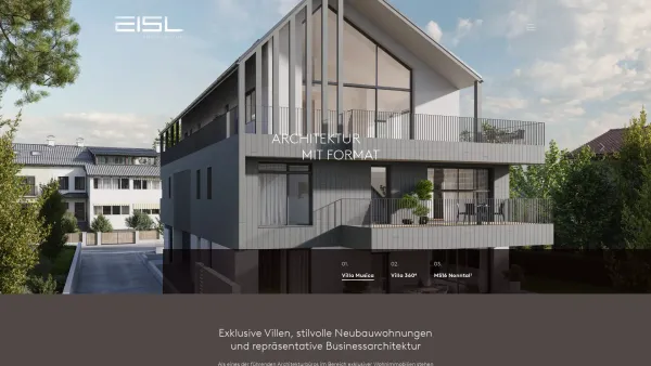 Website Screenshot: EISL Architektur - Architekt EISL - Architekturbüro & Planer in Salzburg - Date: 2023-06-22 15:00:20