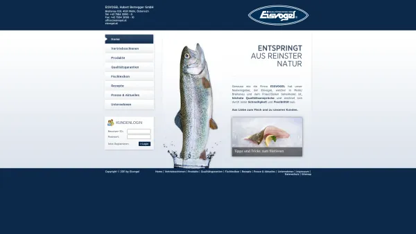 Website Screenshot: Eisvogel Österreich - Eisvogel.at - Entspringt aus reinster Natur - Date: 2023-06-15 16:02:34