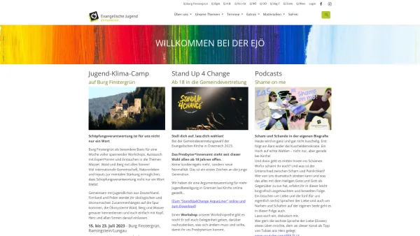 Website Screenshot: Evangelische Jugend Österreich - EJÖ - Evangelische Jugend Österreich: Evangelische Jugend Österreich - Date: 2023-06-22 15:00:20