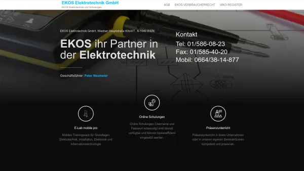 Website Screenshot: EKOS Elektrotechnik - EKOS Elektrotechnik GmbH – EKOS Elektrotechnik und Schulungen - Date: 2023-06-22 15:00:20