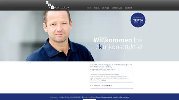 Website Screenshot: Egger Kurt eku-konstruktiv - Baukoordination Salzburg - eku-konstruktiv Kurt Egger, MBA - Date: 2023-06-14 10:38:10