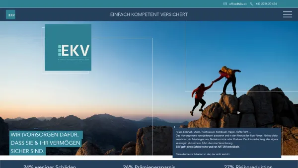 Website Screenshot: E.K.V. Europäisch Kompetentes Versicherungsmanagement - EKV GmbH - Date: 2023-06-22 15:00:21