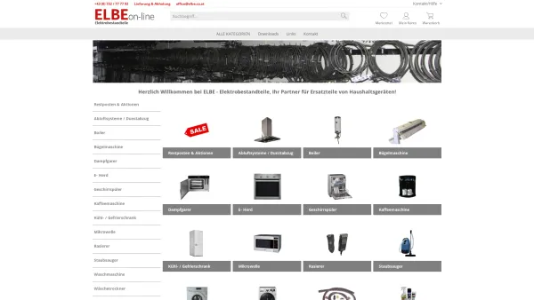 Website Screenshot: ELBE Elektrobestandteile Florian Schimpl - ELBE Elektrobestandteile - Date: 2023-06-14 10:47:27