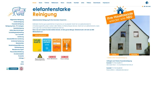 Website Screenshot: Huemer Elefantenstark GmbH & Co. KG - elefantenstark GmbH | - Date: 2023-06-14 10:39:37