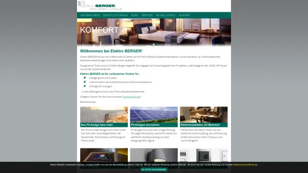 Website Screenshot: Elektro Berger - Elektro BERGER - Elektroinstallationen mit Zukunft - Date: 2023-06-22 15:00:21