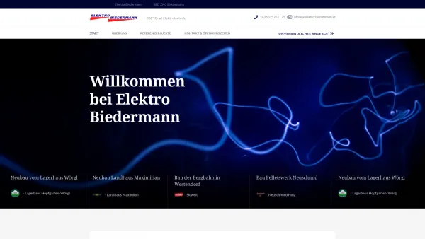 Website Screenshot: Elektro - Biedermann Gesellschaft m.b.H. & Co KG - Start - Date: 2023-06-22 15:00:21