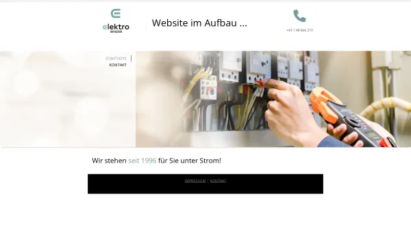 Website Screenshot: Ing. Alois Binder GesmbH Elektro - Elektro Binder GmbH - STARTSEITE - Date: 2023-06-14 16:34:48