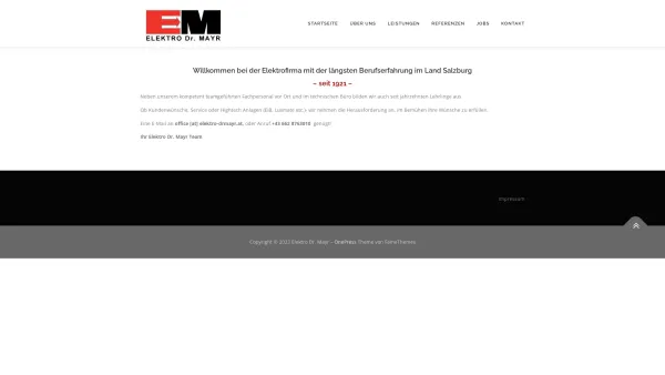 Website Screenshot: ELEKTRO Dr. MAYR GmbH Salzburg - Elektro Dr. Mayr - Date: 2023-06-14 10:47:27