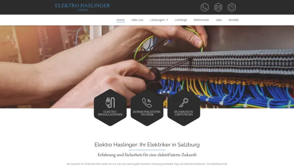 Website Screenshot: bei Elektro Haslinger Salzburg - Ihr Elektriker in Salzburg | Elektro Haslinger GmbH - Date: 2023-06-22 15:00:21