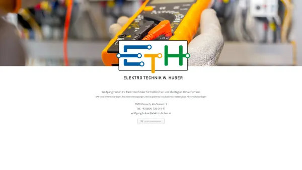 Website Screenshot: Huber Index - ETH Elektrotechnik W. Huber Ossiach - Date: 2023-06-22 15:00:21