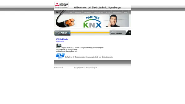 Website Screenshot: Elektrotechnik Jägersberger - Elektrotechnik Jägersberger Ihr Partner für Elektrotechnik - Date: 2023-06-22 15:00:21