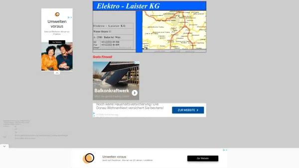 Website Screenshot: Elektro - Laister KG - Laister-Web Kontakt-Seite - Date: 2023-06-22 15:13:18