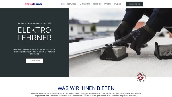 Website Screenshot: Elektro Lehrner ihr Elektriker Burgenland! - Ihr Elektro Rundumservice seit 1955 - Elektro Lehrner - Date: 2023-06-22 15:13:18