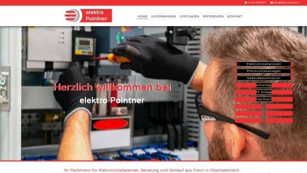 Website Screenshot: Markus Pointner - Elektro Pointner - Ihr Elektrikerfachmann aus Traun in Oberösterreich - Date: 2023-06-15 16:02:34