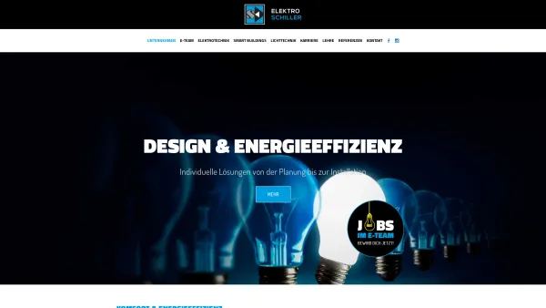 Website Screenshot: Elektro Schiller GmbH - ELEKTRO SCHILLER - Elektrotechnik und Installationen Innsbruck Tirol - Date: 2023-06-22 15:10:53