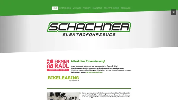 Website Screenshot: Schachner GmbH - Home - Schachner Elektrofahrzeuge - Date: 2023-06-22 15:10:53
