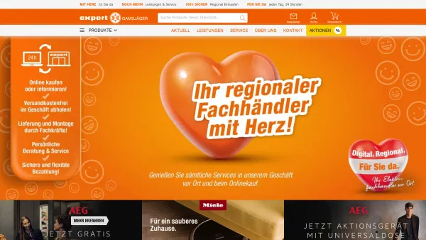 Website Screenshot: Expert Gamsjäger GmbH - Ihr regionaler Elektro-Fachhändler - Expert Gamsjäger - Date: 2023-06-22 15:10:53