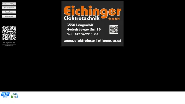 Website Screenshot: E&S Elektroinstallationen Technikcenter Lichtstudio 3550 Langenlois - Eichinger & Stuber GmbH. - Date: 2023-06-22 15:10:53