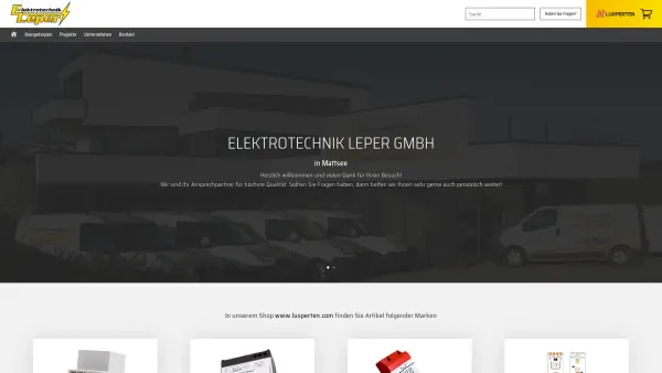 Website Screenshot: Elektrotechnik Leper - Elektrotechnik Leper - Date: 2023-06-14 10:39:37