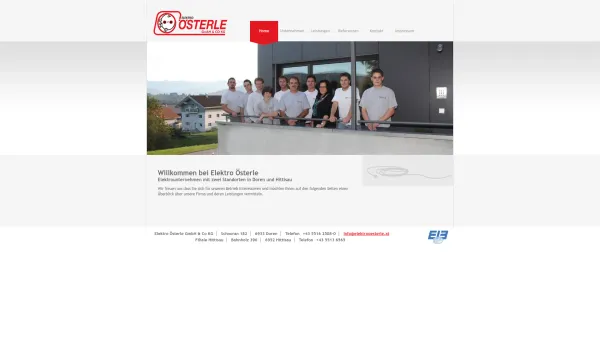 Website Screenshot: Walter Elektro Österle Doren und Hittisau - Elektro Österle - Date: 2023-06-22 15:10:53