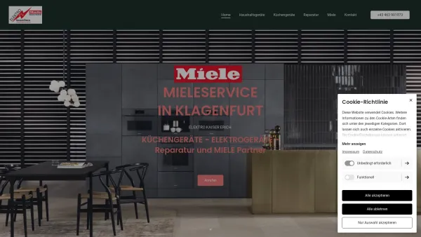 Website Screenshot: Elektro Kaiser Erich Mieleservice - MIELE | Marken bei Elektro Kaiser Erich - der Nr. 1 in Klagenfurt - Date: 2023-06-26 10:26:16