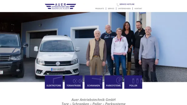 Website Screenshot: Auer Antriebstechnik - Auer Antriebstechnik – Torantrieb, Schranken, Parksysteme und Poller - Date: 2023-06-15 16:02:34