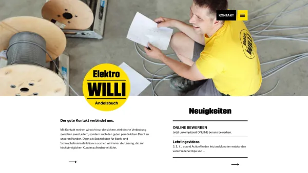 Website Screenshot: Elektro Willi Elektrofachhandel Elektrogeschäft Elektroinstallationen A-6866 Andelsbuch - Elektro Willi Andelsbuch | Home - Date: 2023-06-22 15:10:53