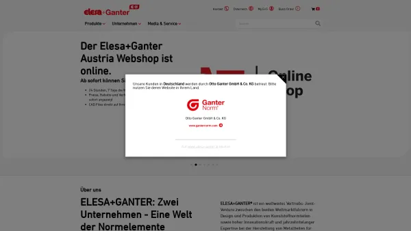 Website Screenshot: ELESA+GANTER - Willkommen bei Elesa+Ganter - Date: 2023-06-22 15:10:53